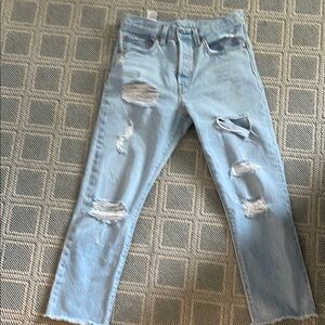 Light Blue Distressed Jeans
